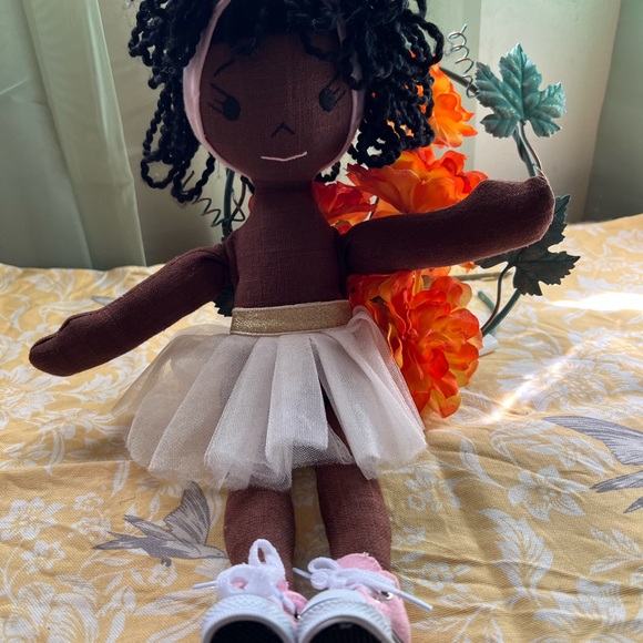 Harperlman Adorable Brown Plush Doll with White Tutu/Hula Tropical - Picture 1 of 5